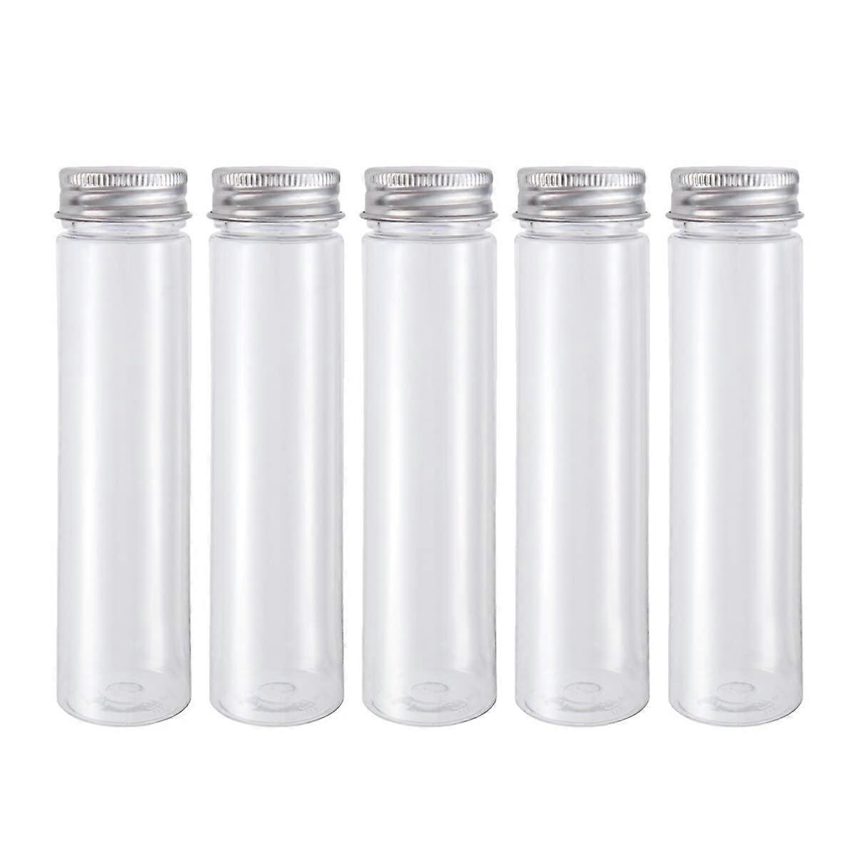 10/20/30Pcs Flat Test Tube - Transparent Plastic Test Tube with Spiral Cap/Flat Test Tube