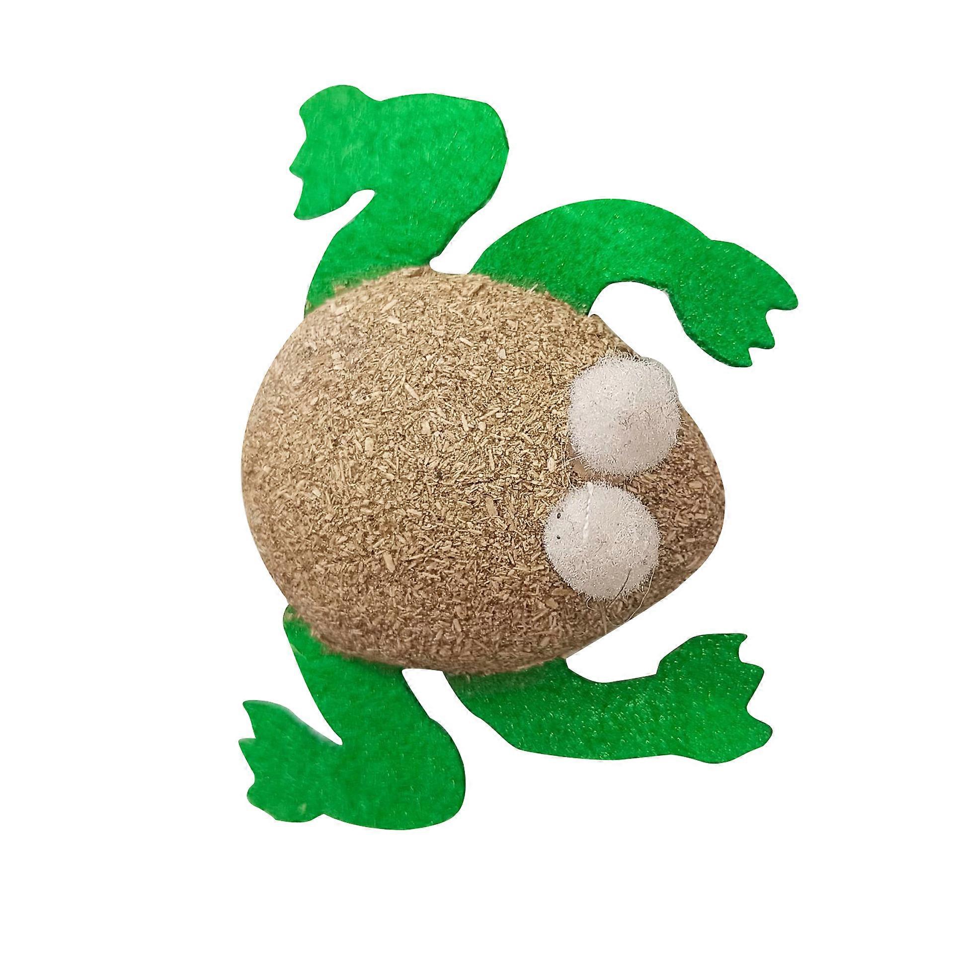 Pet Catnip Toys Edible Catnip Ball Safety Healthy Cat Mint Cats Home Chasing Game Toy Products Clean Teeth The Stomach Catmint-frog