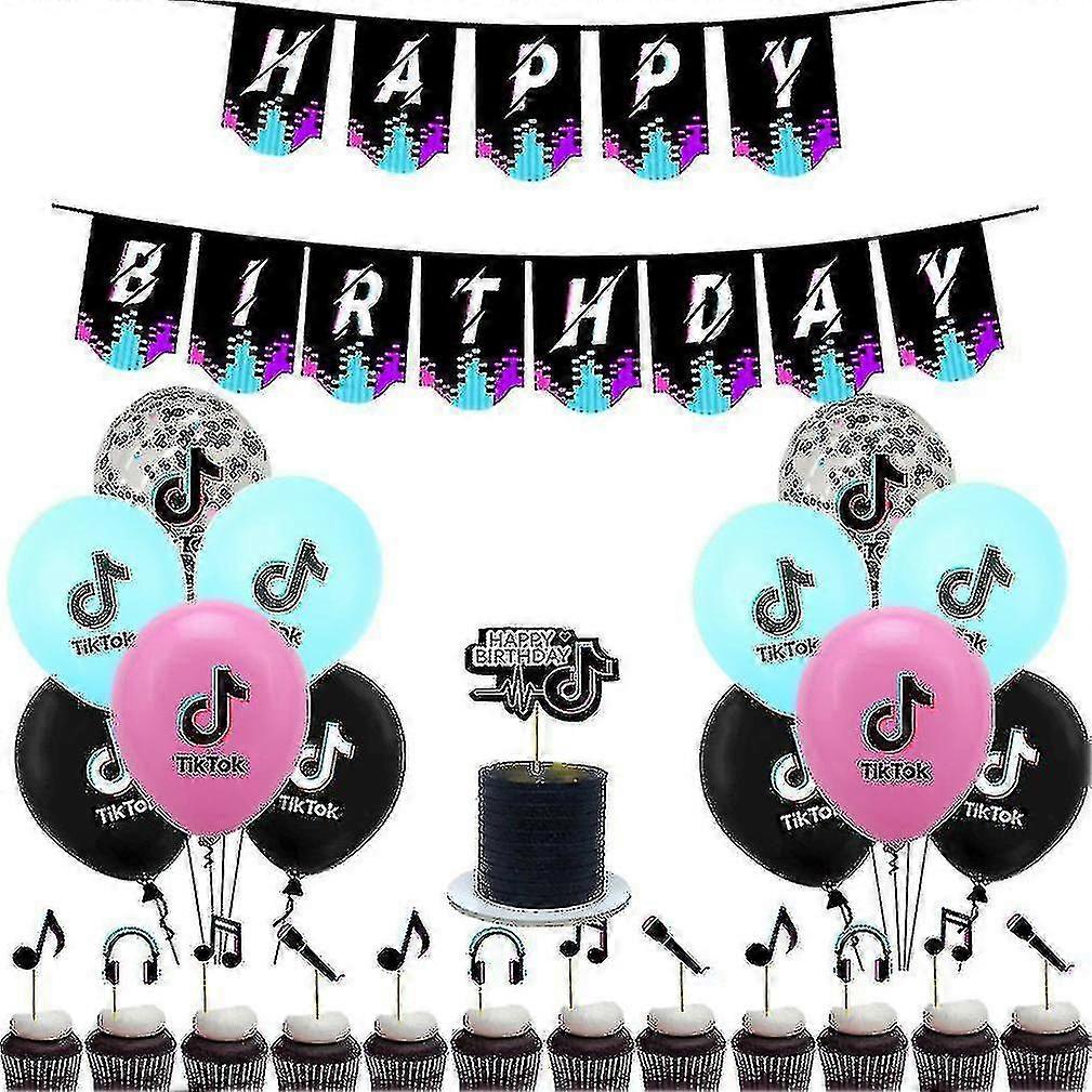 28pcs Happy Birthday Balloons Kit