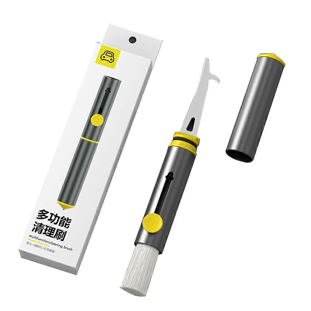 Mutlifunction Car Cleaning Brush with Window Breaking Tire Stone Clearing Tool