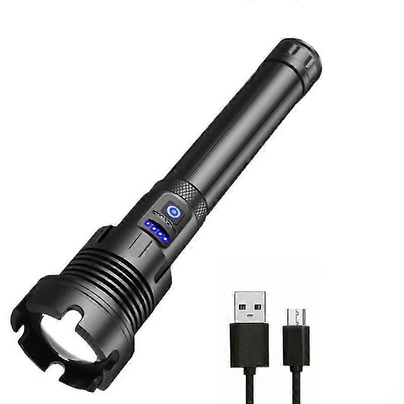 Super Bright XHP90 Torch Led Flashlight USB Rechargeable Tactical light COB