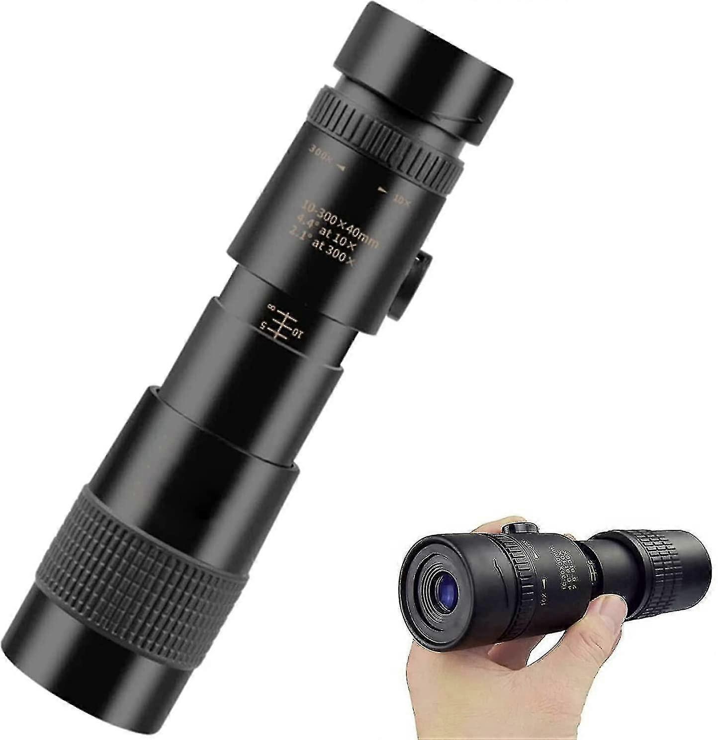 Monocular Telescope 4k 10-300x40mm Hd Optical Zoom Waterproof Scope - PW