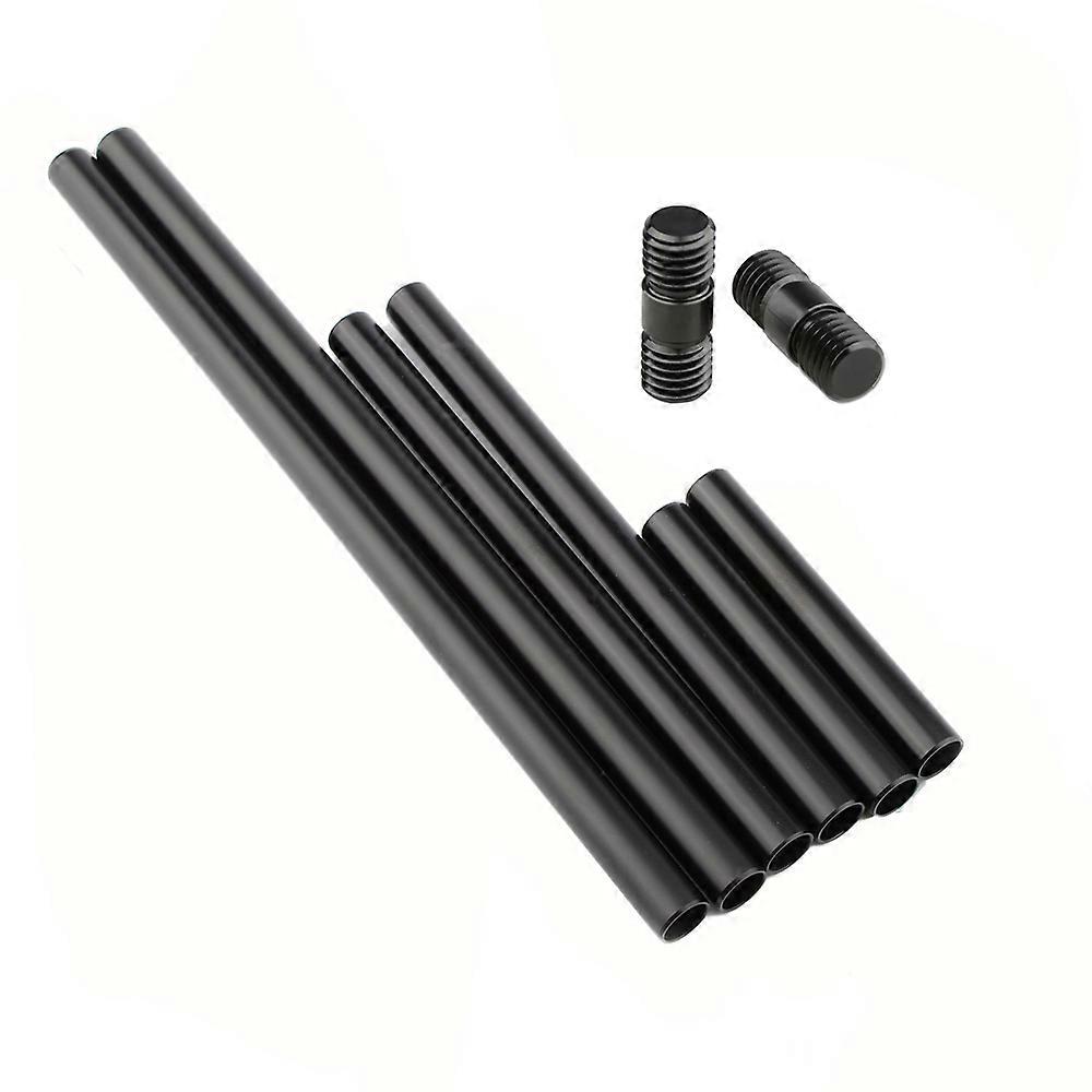 Lanxri Standard 15mm Aluminum Rod Pipe With Extendable M12 Female Thread 100mm / 200mm / 300mm