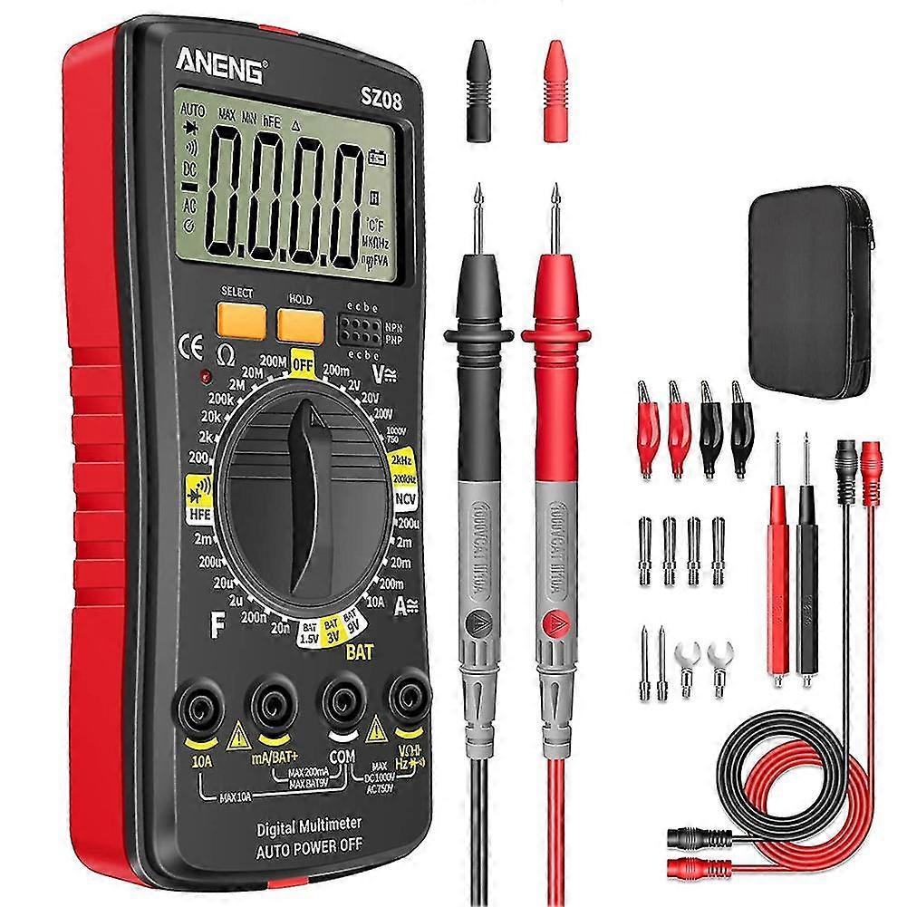 Sz08 Digital Multimeter Ultra-thin Storage Meter Auto Voltmeter Ac Dc 220v Resistance Handhold Tes