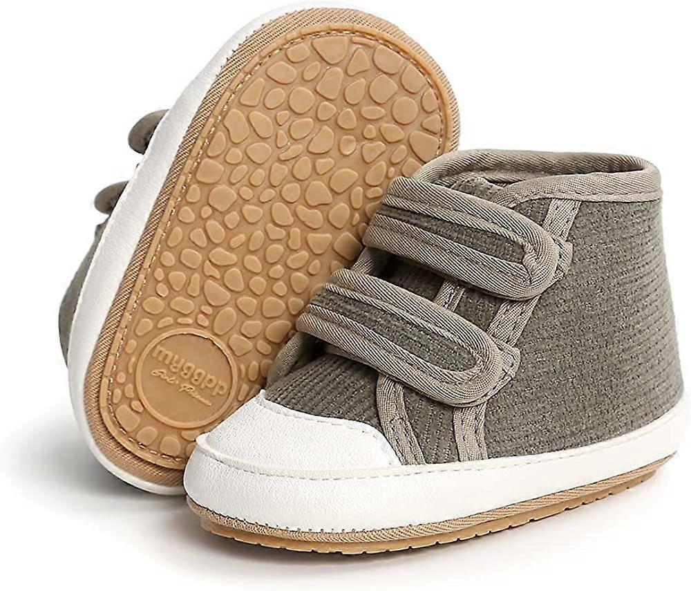 Baby Boys Girls Pu Leather Hard Bottom Walking Sneakers Toddler