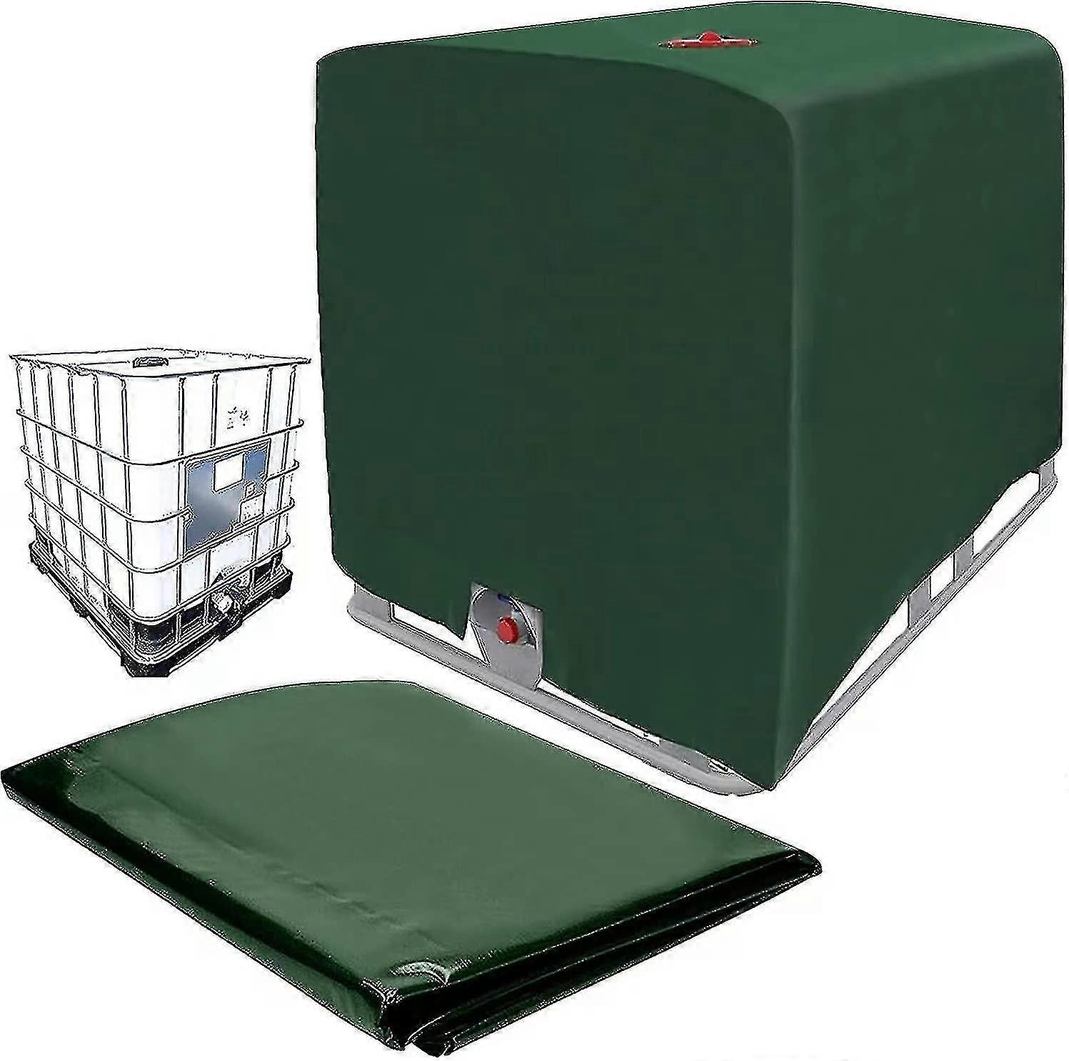 1000l Water Tank With Green Tarpaulin And Waterproof Oilcloth Protective Cover (without Water Tank)