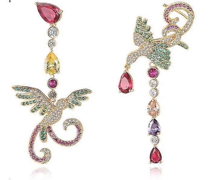 Asymmetric Zircon Earrings