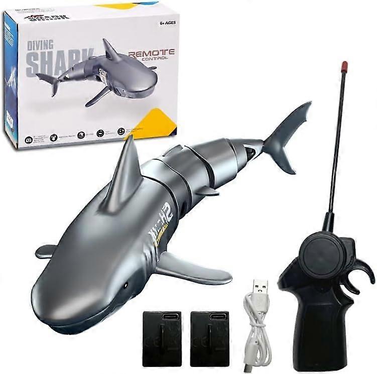 2.4 גרם צעצוע כריש שלט רחוק לילד, סימולציה גבוהה סירת כריש לבריכת שחייה אמבטיה מתנות RC צעצועי סירה