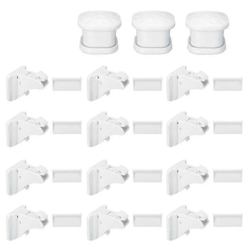 30 Pcs Magnetic Cabinet Drawer Cupboard Lock Kids Child Proof Kit
