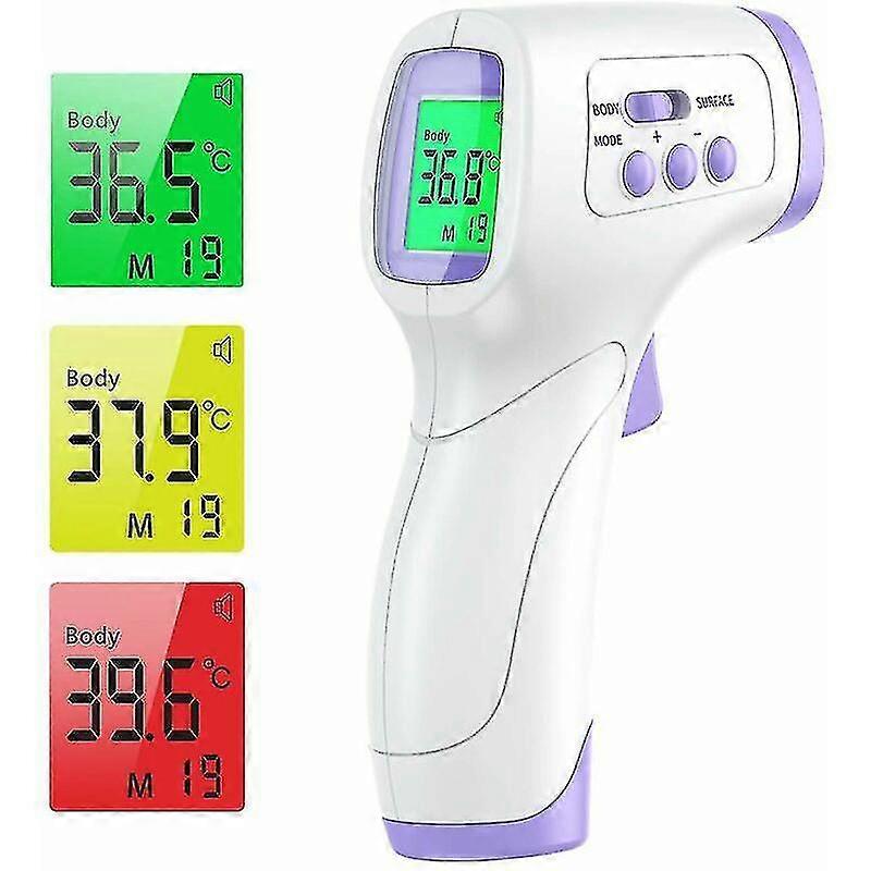 Adult Forehead Thermometer, Infrared Forehead Thermometer, Contactless Adult Thermometer, Infrared Thermometer with Fever Alert, LCD Display and Memor