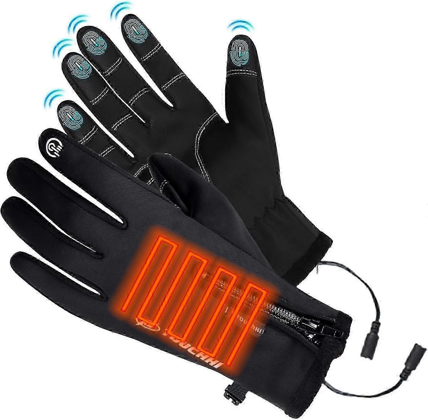 Elektriske varmehandsker Koldt vejr Opvarmet Typing Touch-screen Handsker Vinter Termisk Vandtæt Vindtæt Håndvarmerhandsker Til Kvinder Børn Jagt -