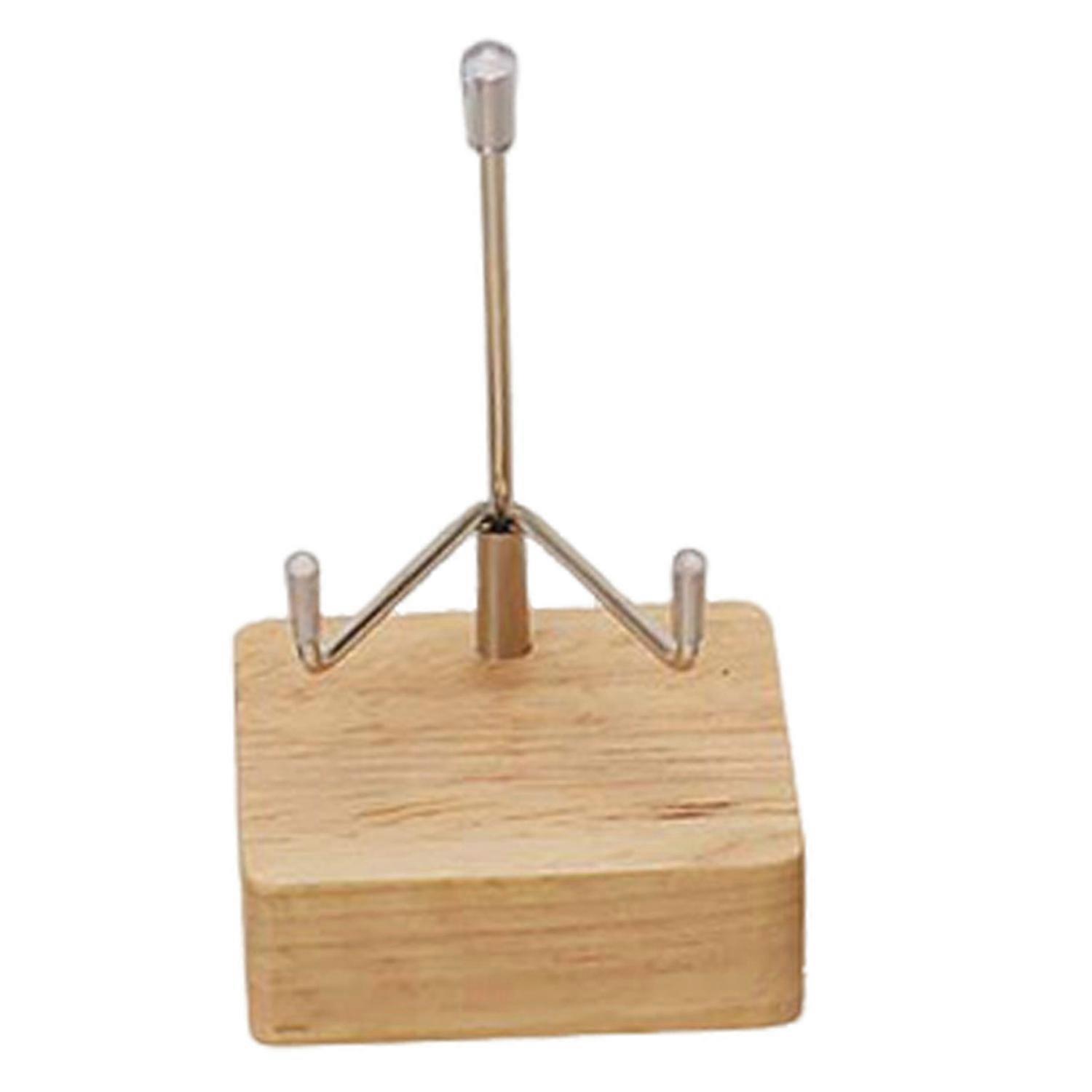 Wooden Display Stand with Adjustable Metal Arm High Stability Widely Used Mineral Agate Plate