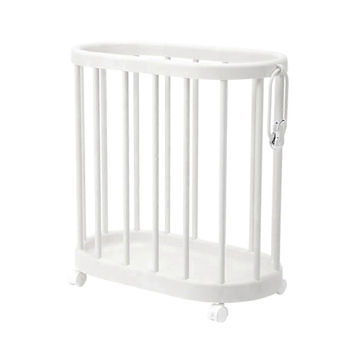 Large Capacity Dirty Clothes Basket with Wheels, Slim Versatile Laundry Hamper with Sturdy Metal Frame