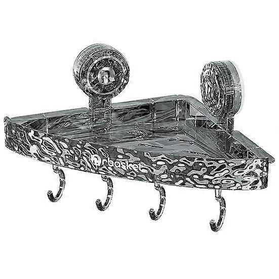 Storage Rack Triangle Shape Suction Cup Shower Caddy Quick Drainage Storage Shelf for Bathroom Kitchen