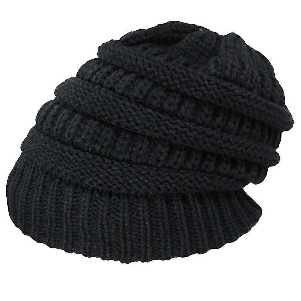 Lined Wool Hat Women's Knitted Pullover Cap Men's Outdoor