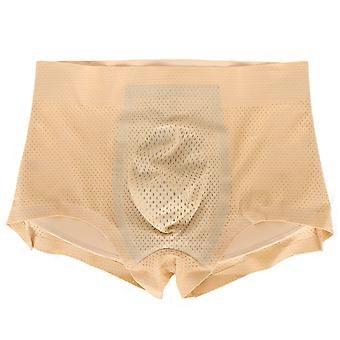 Mannen Butt Gewatteerd Ondergoed Ademende Butt Enhance Boxer Kort voor Dagelijkse Vrije Tijd Party Huidkleur XL (Geschikte Buste 32.8-36.74in)