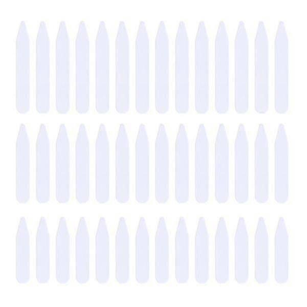 Nuolux 200pcs Plastic White Collar Stays Bones Stiffeners In 3 Sizes