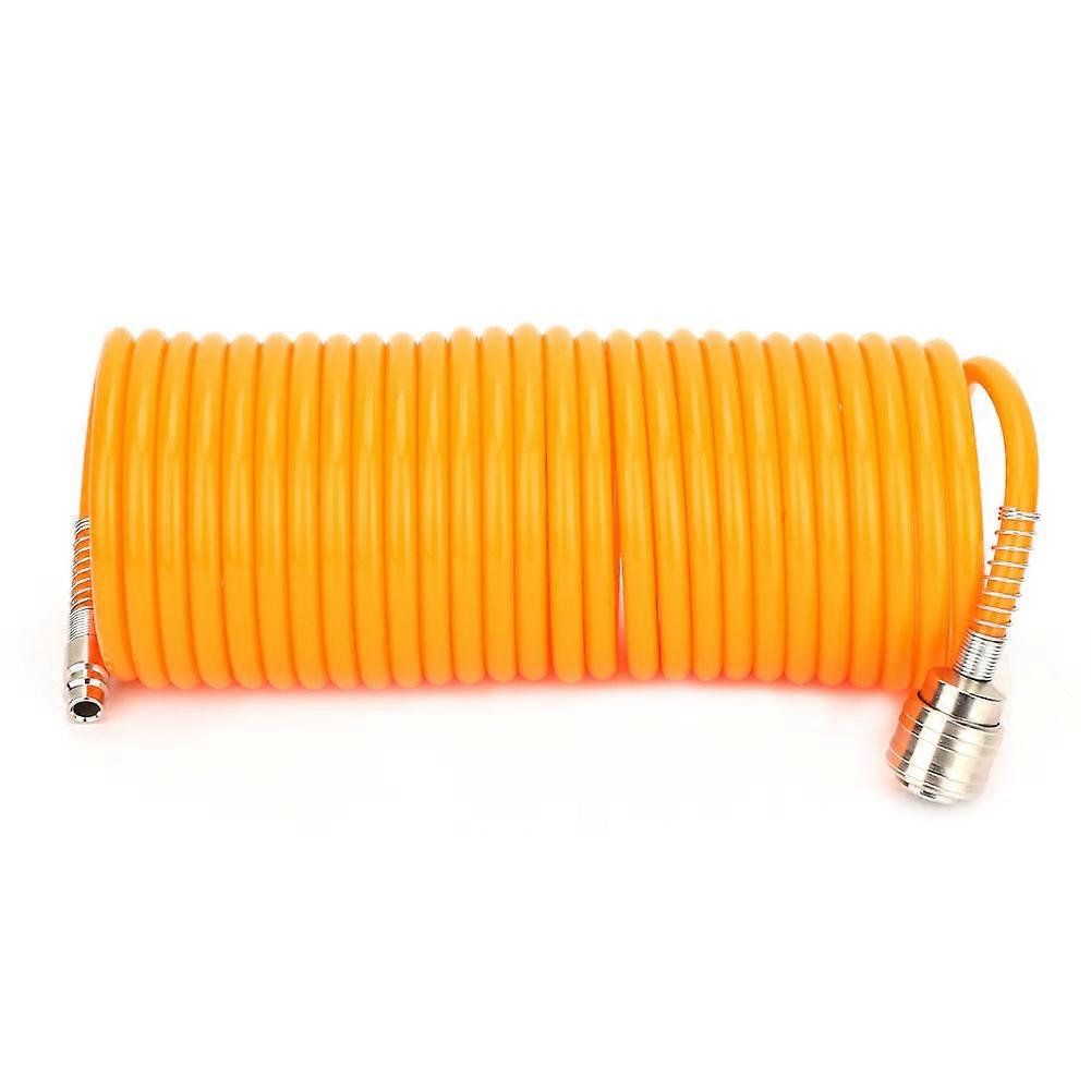 7.5M Orange Flexible PE Pneumatic Air Compressor Hose Pipe With Male/Female Quick Connector(#1)