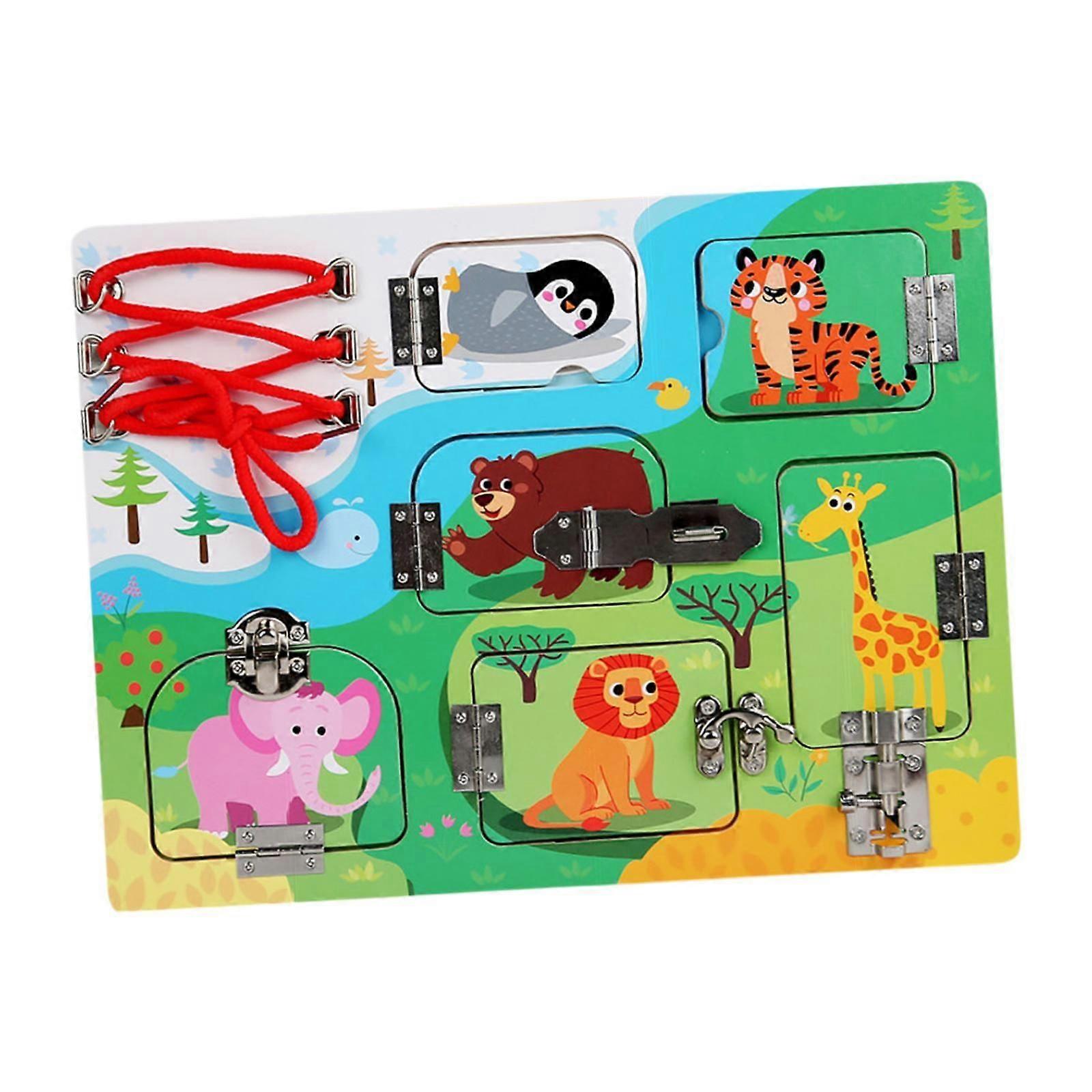 2〜5歳の男の子、女の子、子供の動物のための忙しいボードのおもちゃの学習玩具