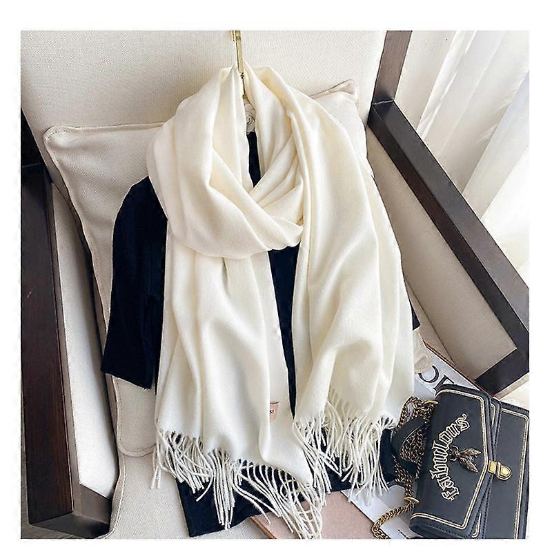 Imitation Cashmere Solid Color Fashion Decorative Warm Scarf Student Middle and Long Shawl Female