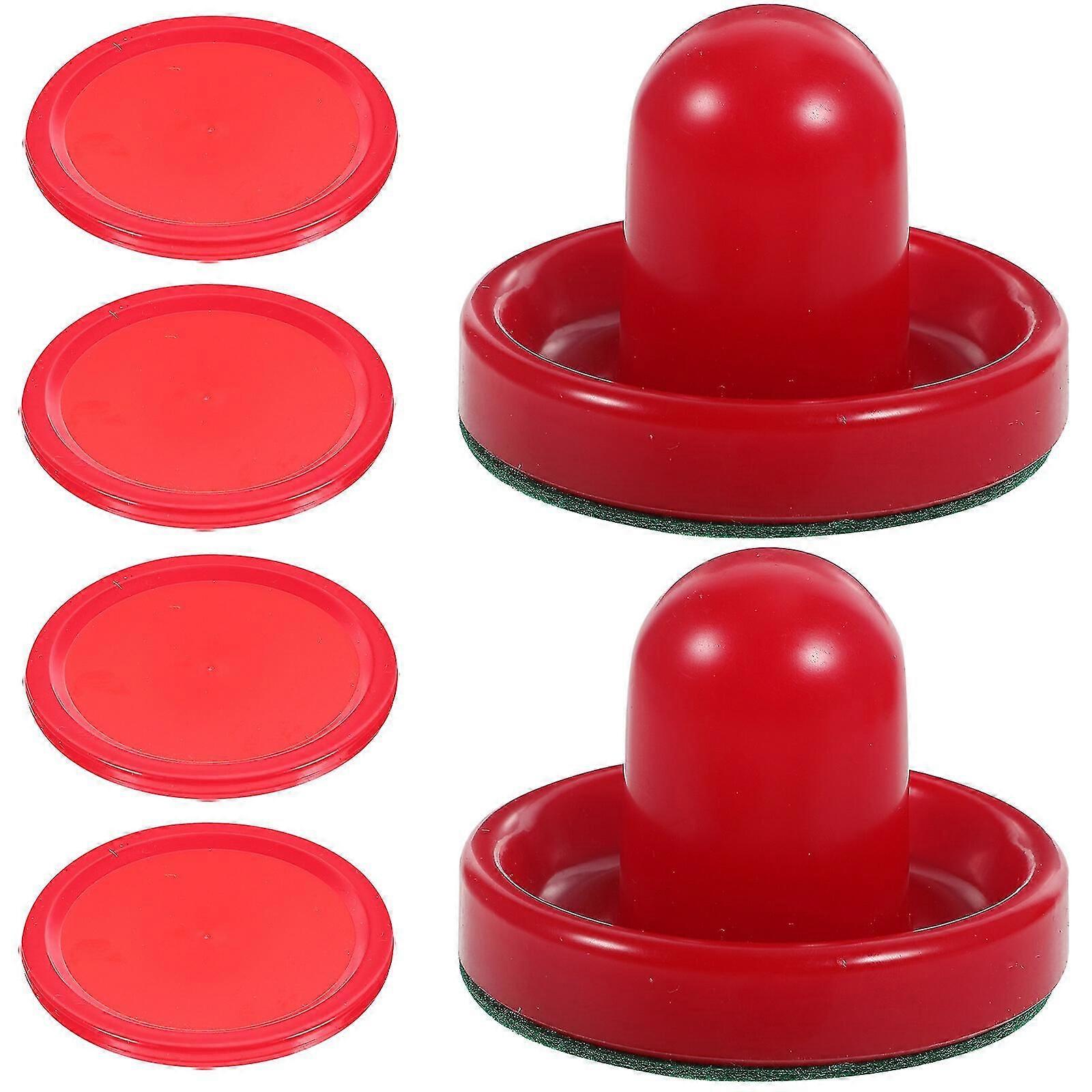 8pcs 76mmエアホッケープッシャーパックゲームテーブルの交換ゴールキーパーヘッダーキットエアホッケー機器アクセサリー(赤)