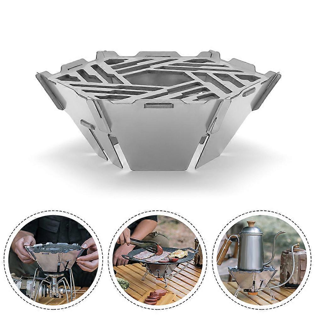 Outdoor Windscreen Stainless Steel Removable Windscreen Camping Windscreen Camping Equipments Accessories Outdoor Tools