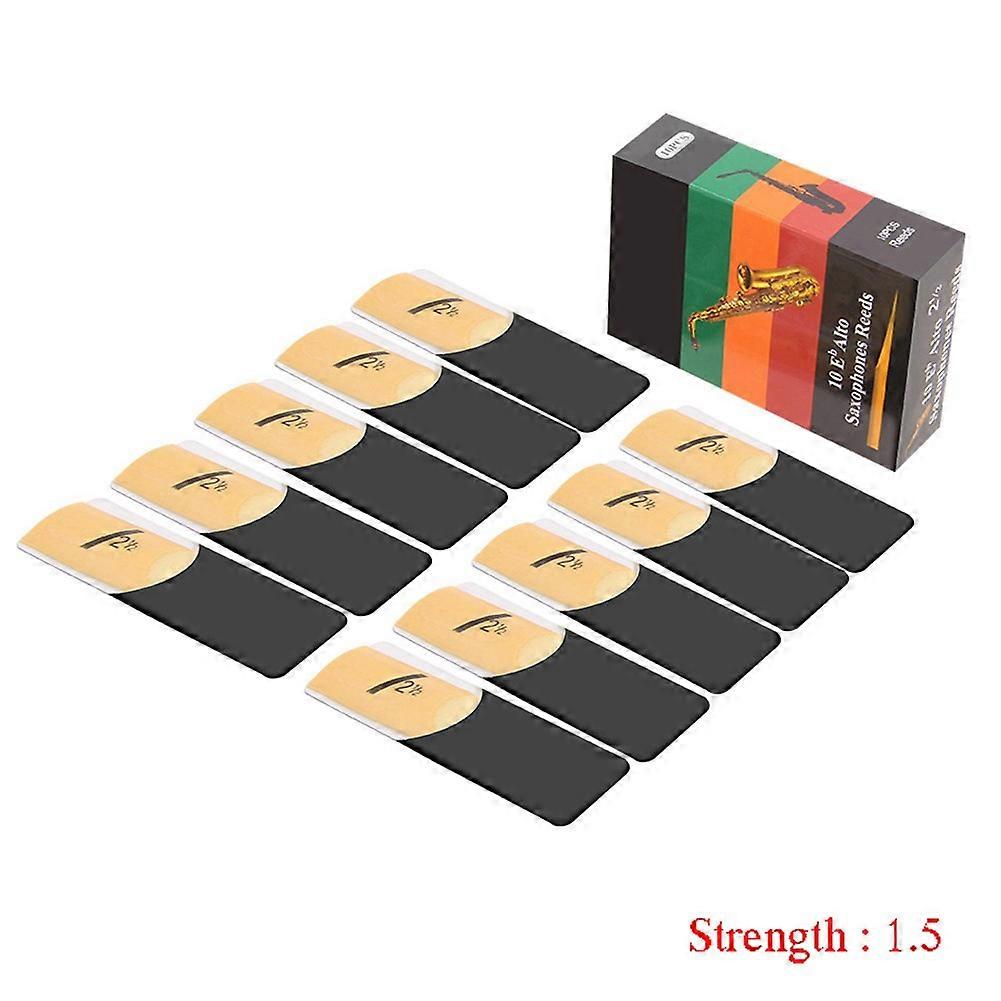 10Pcs Eb Alto Sax Reeds Accessories Strength 1.5 2.0 2.5 3.0 3.5 4.0 Reed Saxophone Woodwind Part Accessories