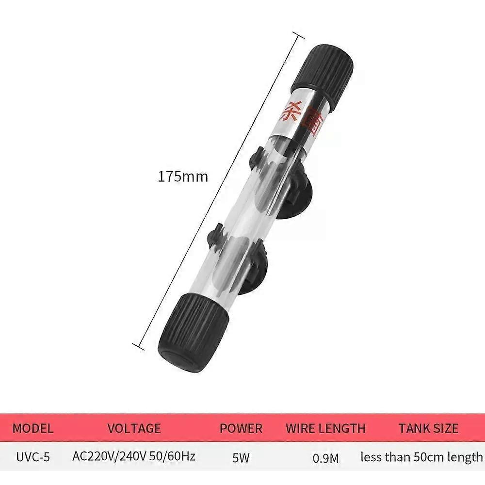 HaKeLai UV Germicidal Lamp Fish Tank Germicidal Lamp Sterilization Lamp Uv Ultraviolet Disinfection Lamp Algae Removal Disinfection Lamp