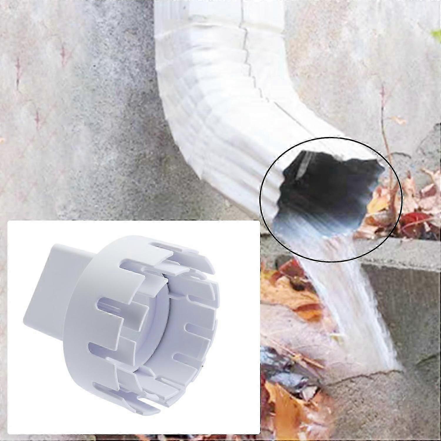2x3 Inch Drain Pipe Draining Rain Gutter Pvc Drain Connector Downspout Adapter - Black