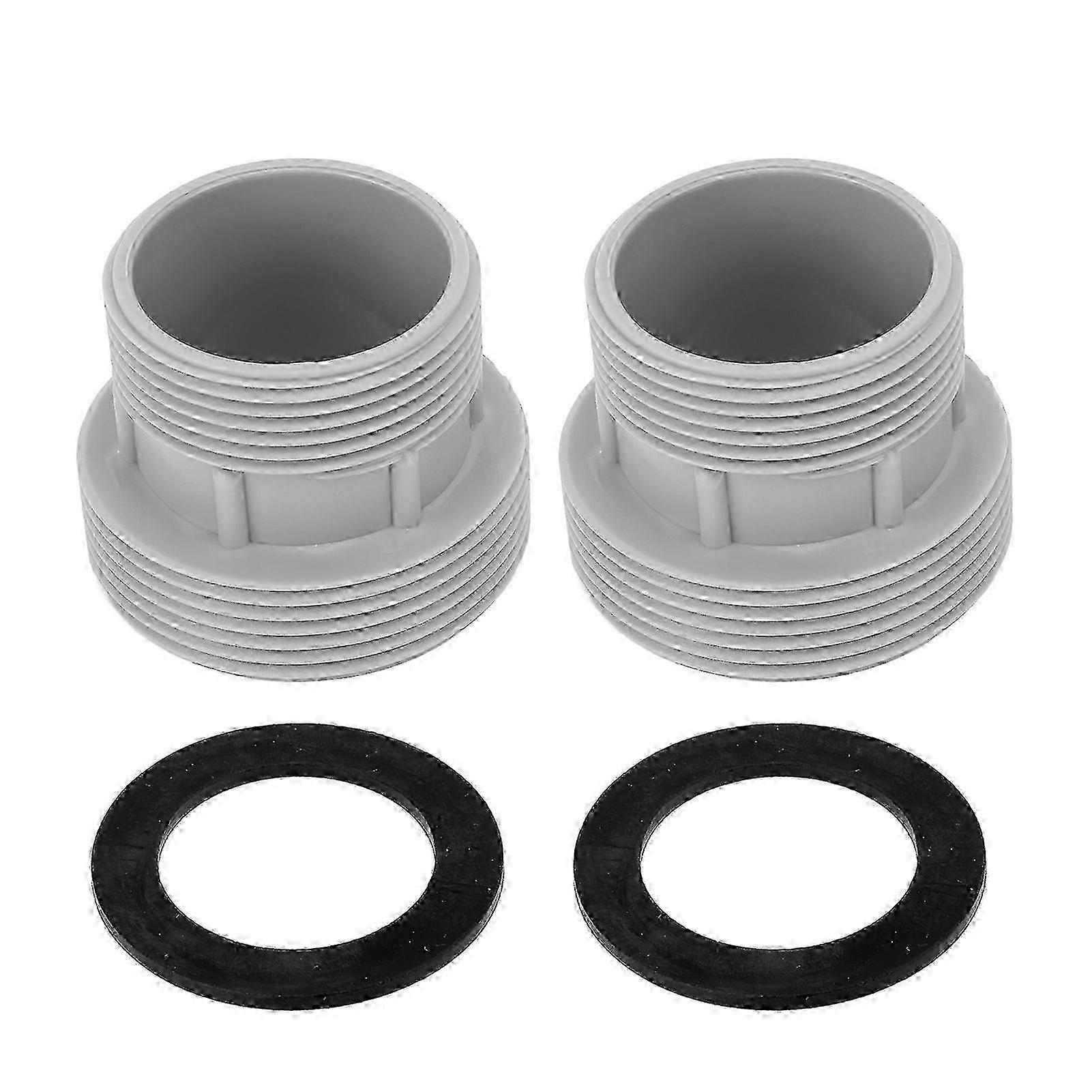 Universal Pool Hose Adapter 2PCS with Gaskets for Intex 4560/58254 Filter Pump, Plastic Conversion Connector