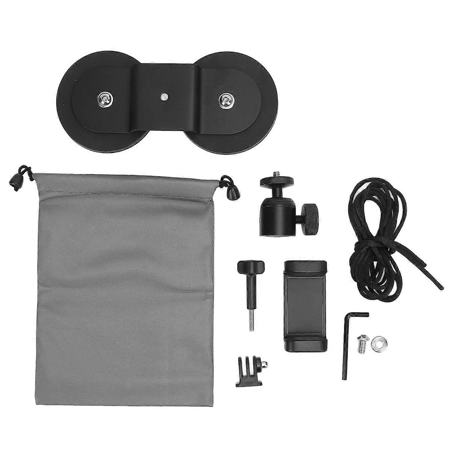 Magnetic Action Camera Mount with 360° Ball Head Aluminum Alloy Double Magnet Action Camera Mounting