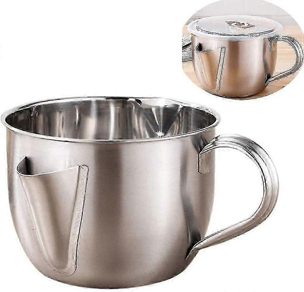 Fedtseparator til saucer, sovsskål, fedtseparatorkande i rustfrit stål, saucekande, fedtkande