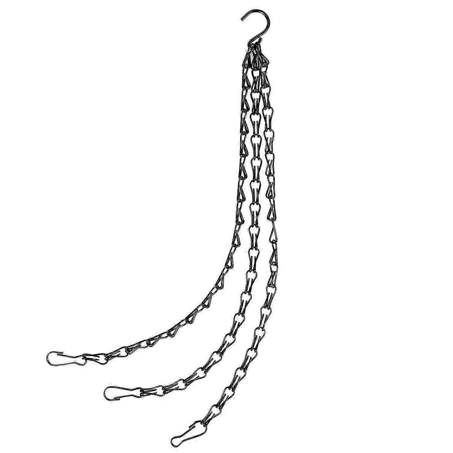 24"Garden Hanging Basket Chains Replacement Metal S-Shaped Hook Clips