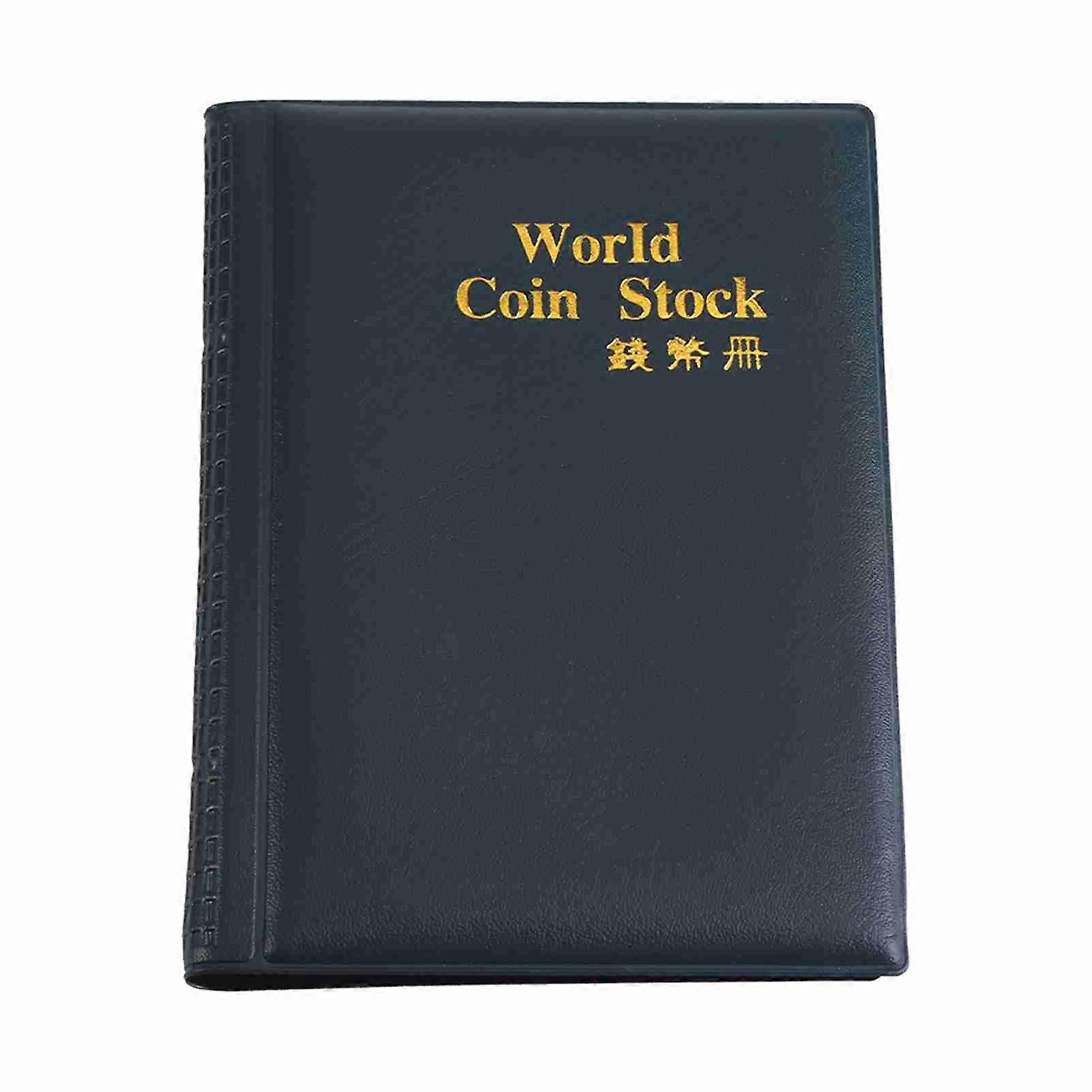 World Coin Storage Album, 120 Pockets, 10 Pages, Green