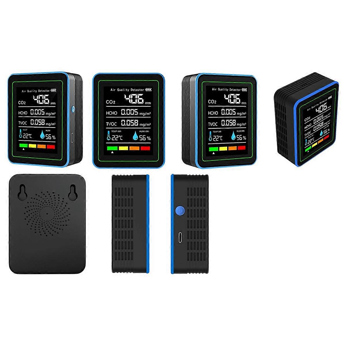 USB Rechargeable CO2 Detector Black