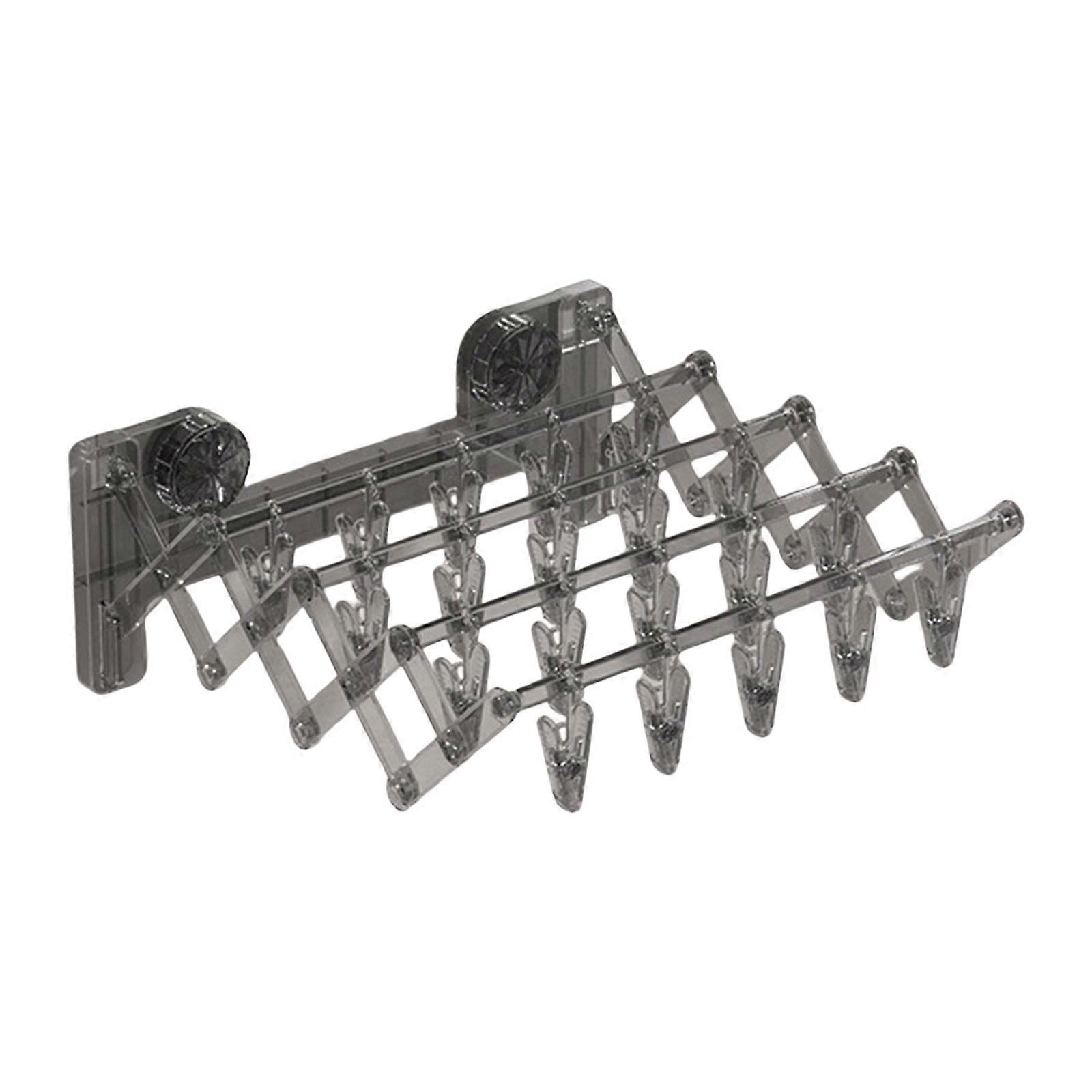 Durable Plastic Foldable Sock Drying Rack Practical Foldable Sock Stand Drying Organizers For Efficient Storage  Gray