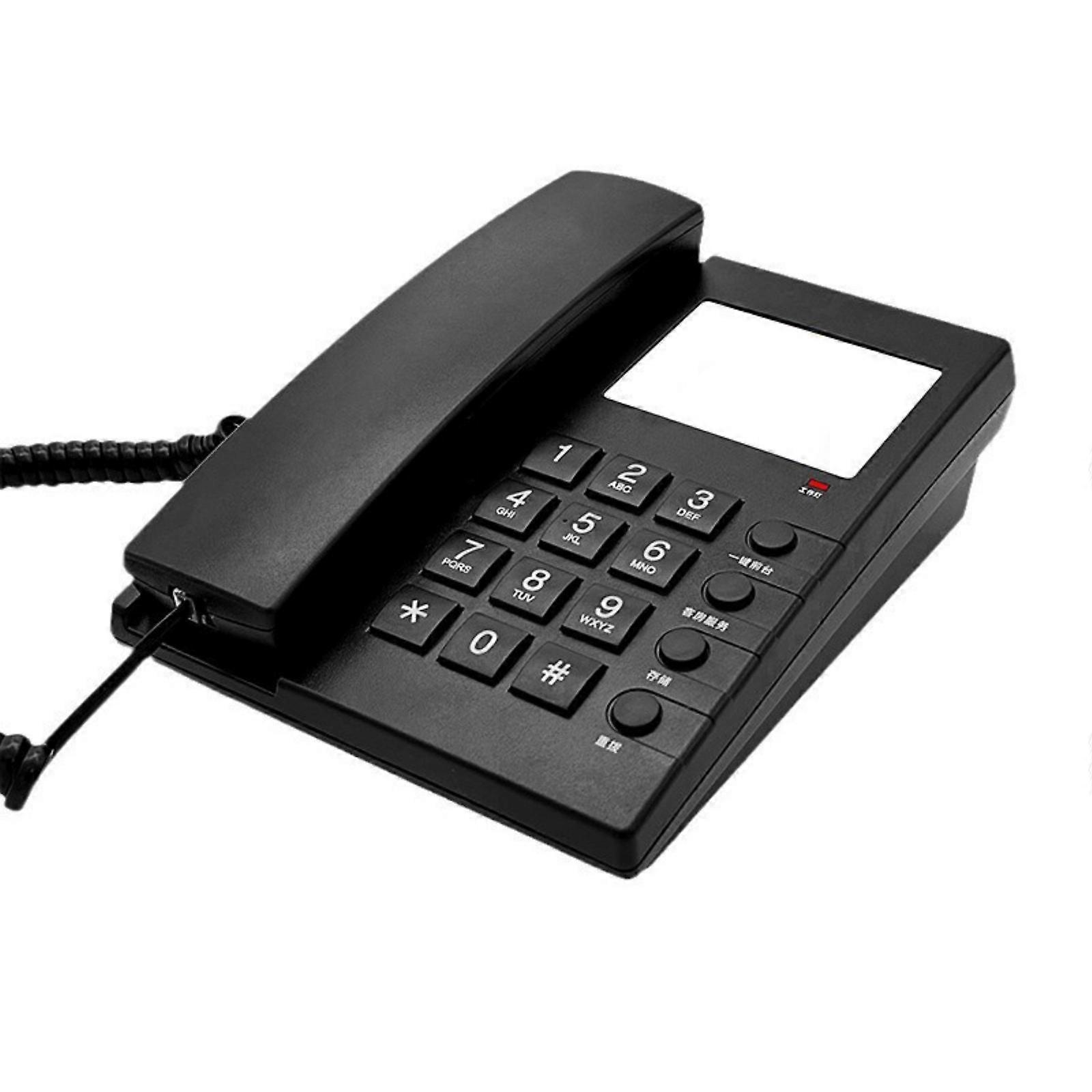Hotel Internal Phone Guest Room Telephone with Wall Mount Installation and Advanced Auditory Technology for Hotel Black