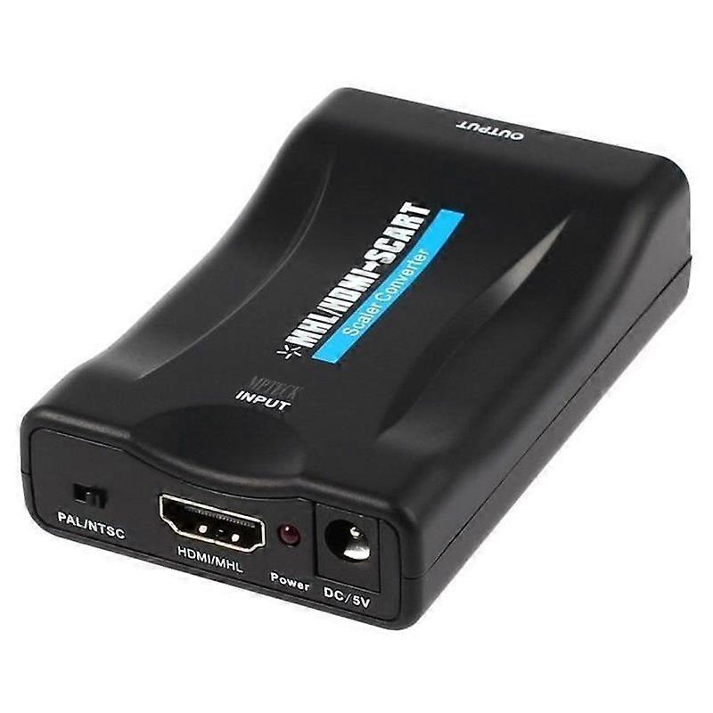 MPTECKHDMI to SCART Converter MHL HDMI to SCART HD Adapter Support NTSC PAL for SKY HD Blu Ray APPLE TV DVD PS3