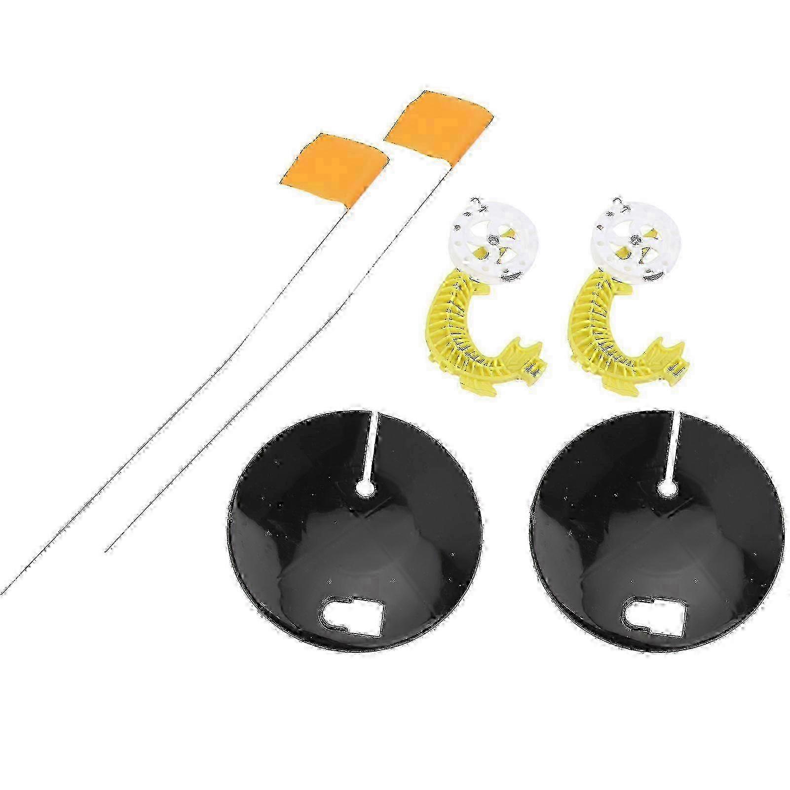 Winter Ice Fishing Pole+Flag+Floating Base with Wire Hook Fishing Accessory Kit