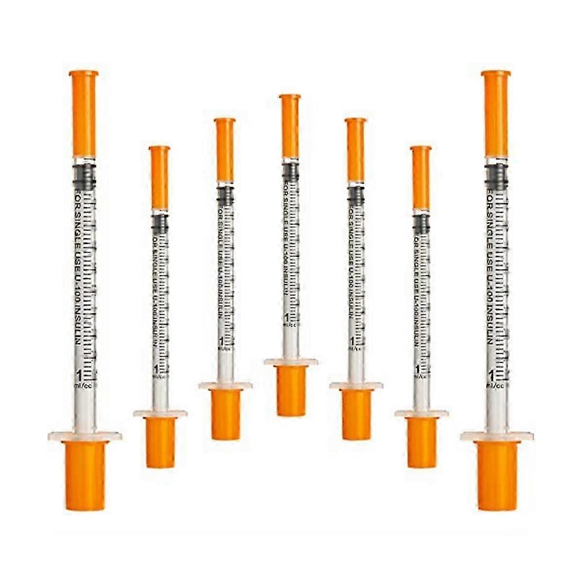 50Pcs/Pack 1ML Syringe with 30G (8Mm Long) Lab Supplies Individually Sealed Package