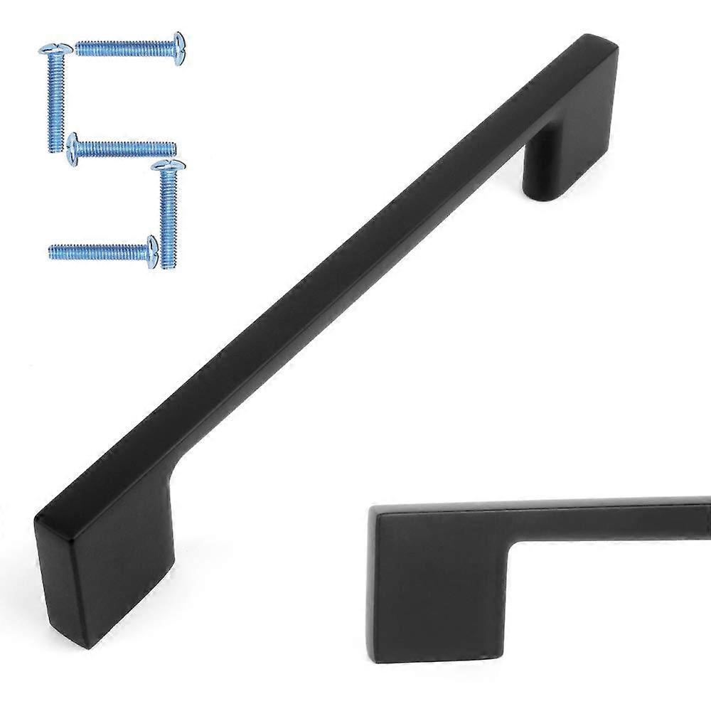 Koofızo Wide Footed Cabinet Bar Drawer - Black Modern Robust Stand, 5 Inch/128mm Screw Range