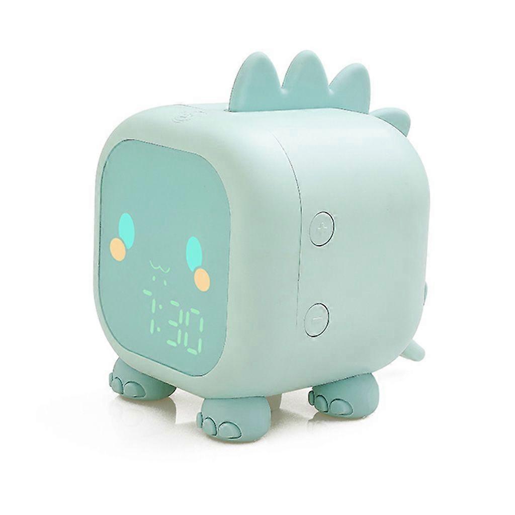 Protable Cartoon Funny Dragon LED Night Light Mini Alarm Clock USB Charging LCD Digital Display Bedside Timer