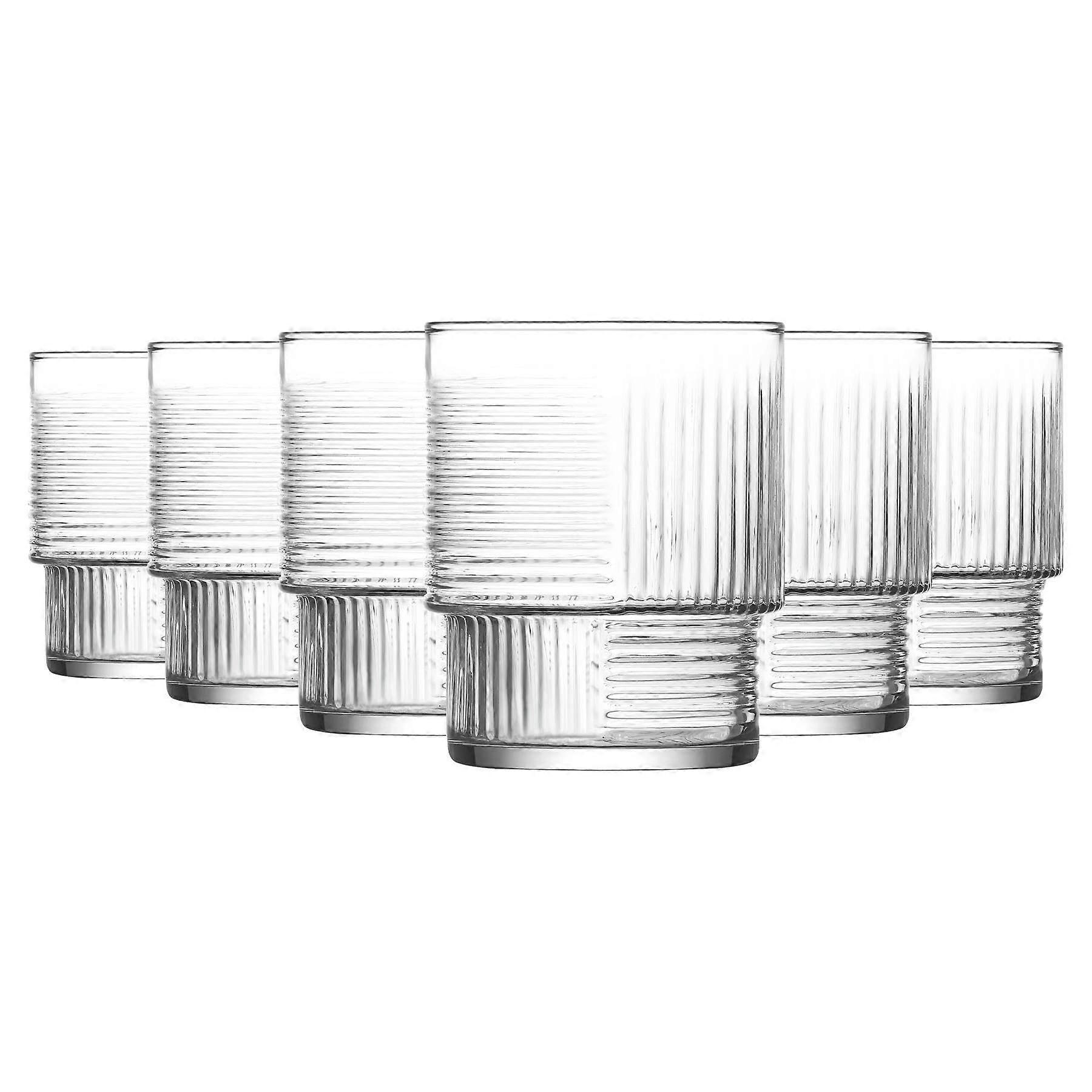 Ribbed Glasses for Iced Tea and Iced Coffee