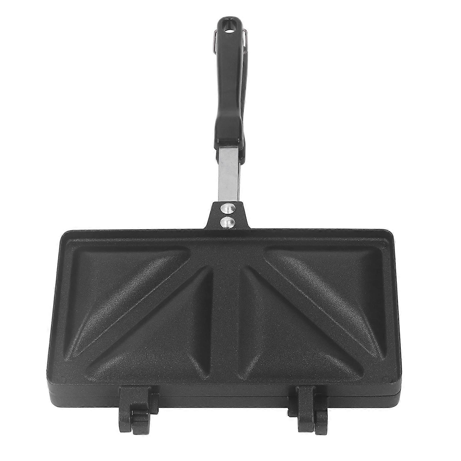 Double Sided Heating Aluminum Alloy Panini Maker for Making Sandwiches and Frying Eggs