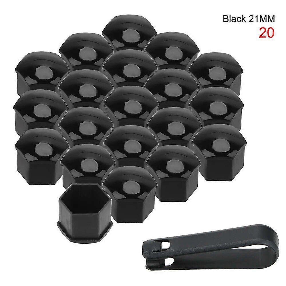 21mm 20 adet Araba Lastiği Tekerlek Somun Kapakları Cıvata Kapakları Hub Vida Koruyucu Anti Pas Krom Parlak Oto Aksesuarları Dış Dekorasyon
