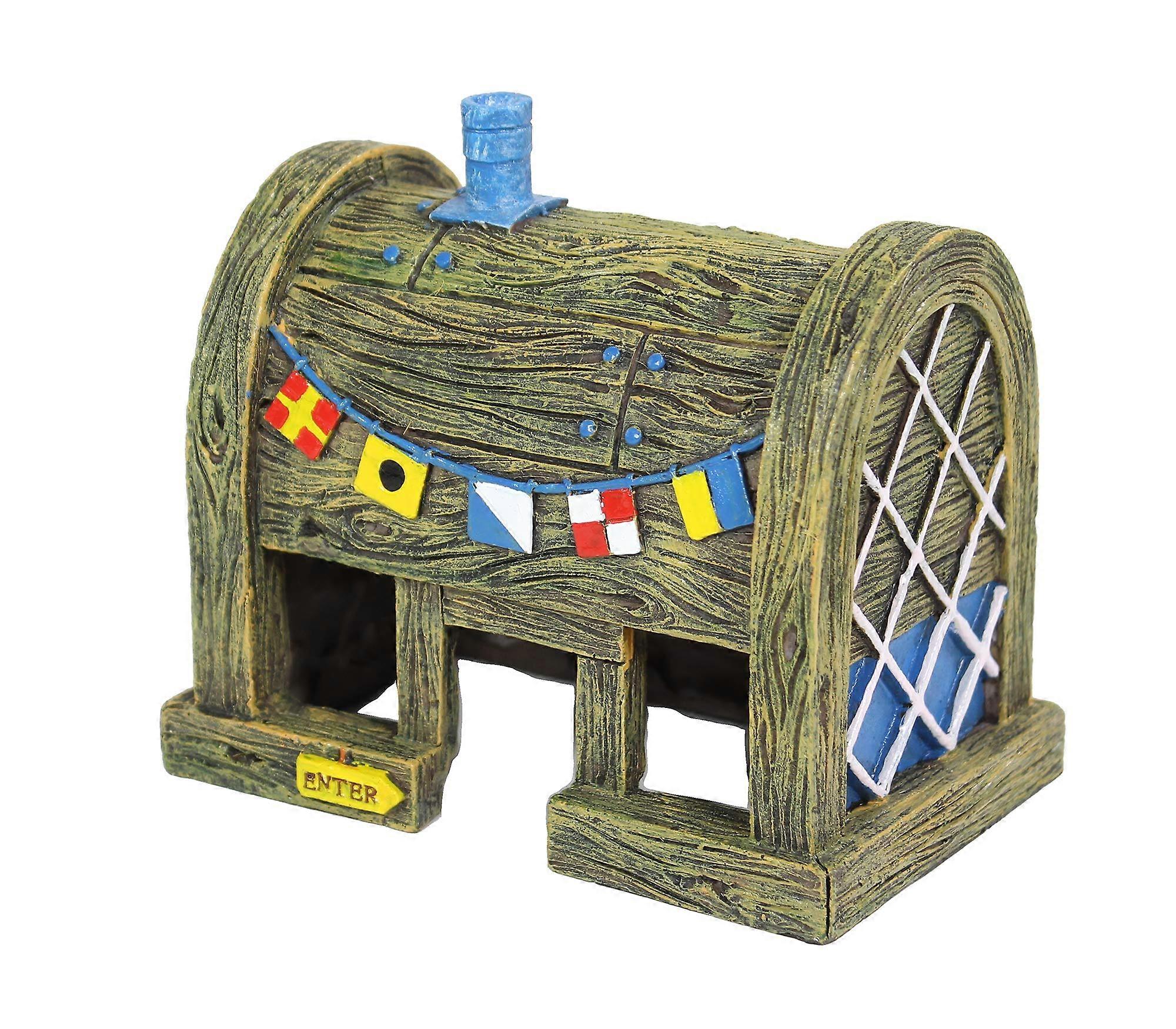 Squarepants Aquarium Decoration - Officially Licensed Krusty Krab Model - Medium Size, Durable Material