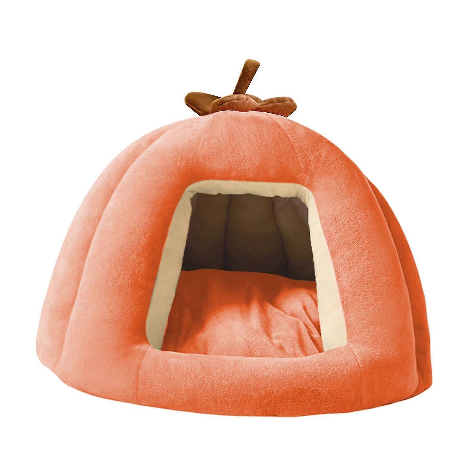 Self-Warming Cat Dog Pet Bed Tent Cave with Washable Removable Pad, Soft Plush Bed for Small Pets