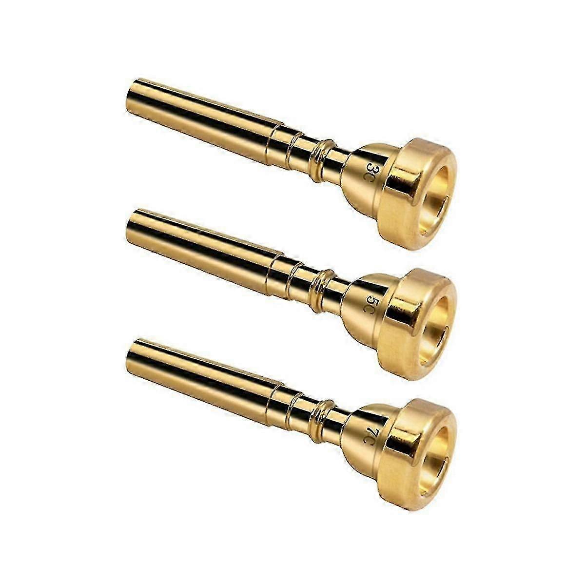 3 Pack Trumpet Mouthpiece 3c 5c 7c Trumpet Accessories, Brass Trumpet Mouthpiece Set For Beginners