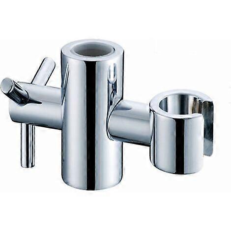 Replacement Shower Head Holder for Slide Bar - Adjustable Height  Angle - Solid Brass - Silver - 20mm