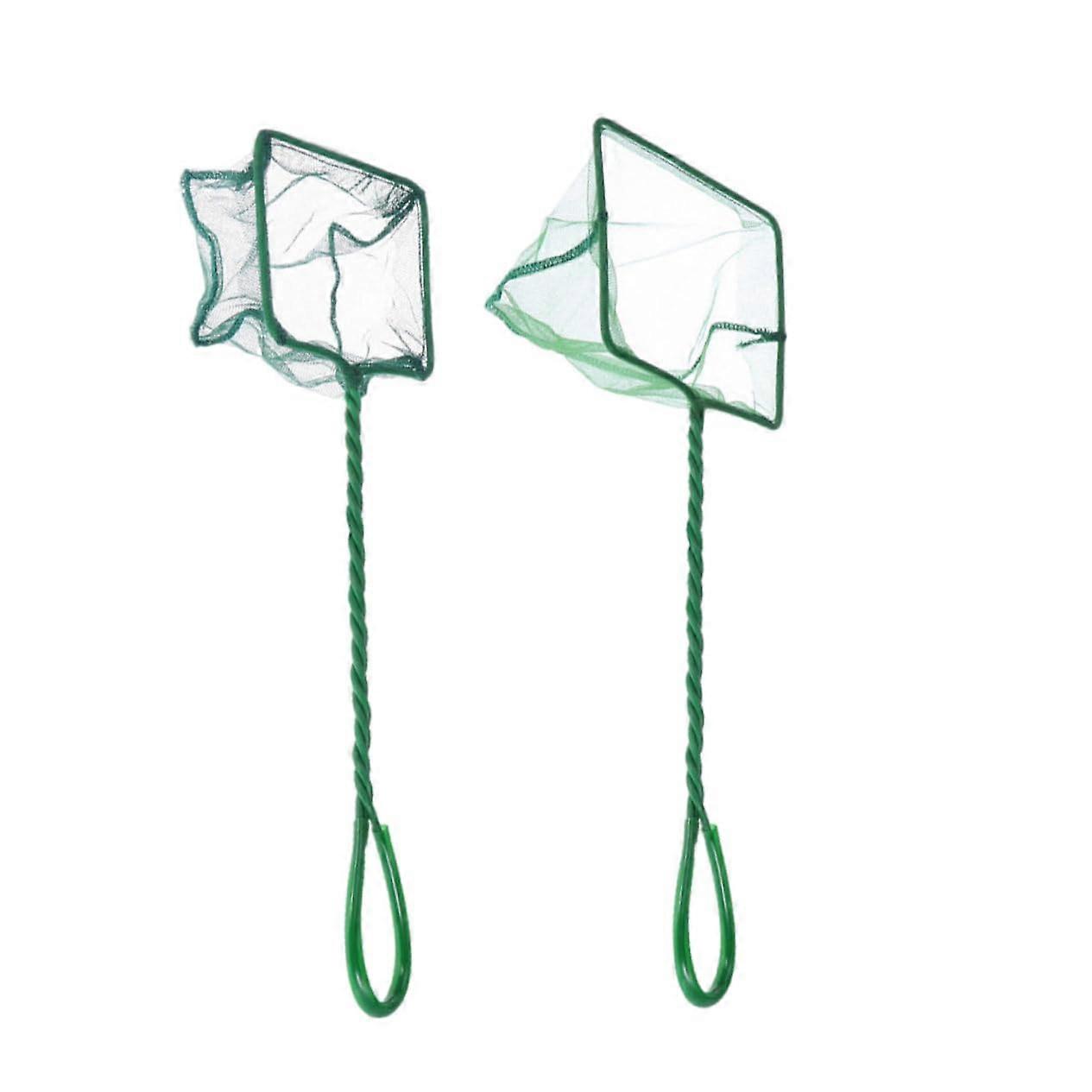 Fishing Net for Fish Tank 2 Pieces Green Aquarium Fish Net Compact Non and Safe